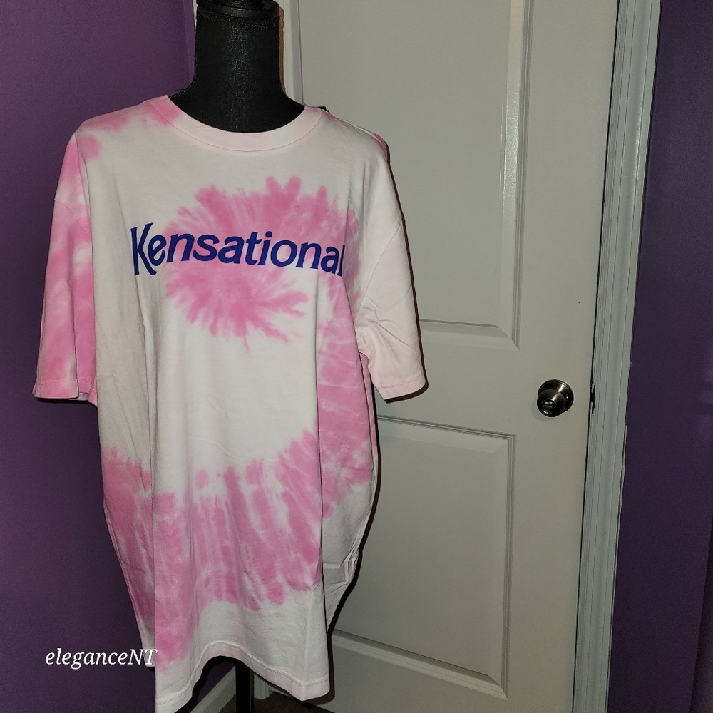 Gap Team Barbie Kensational Pink Tie Dye Shirt Sz: L NWT - Picture 1 of 8